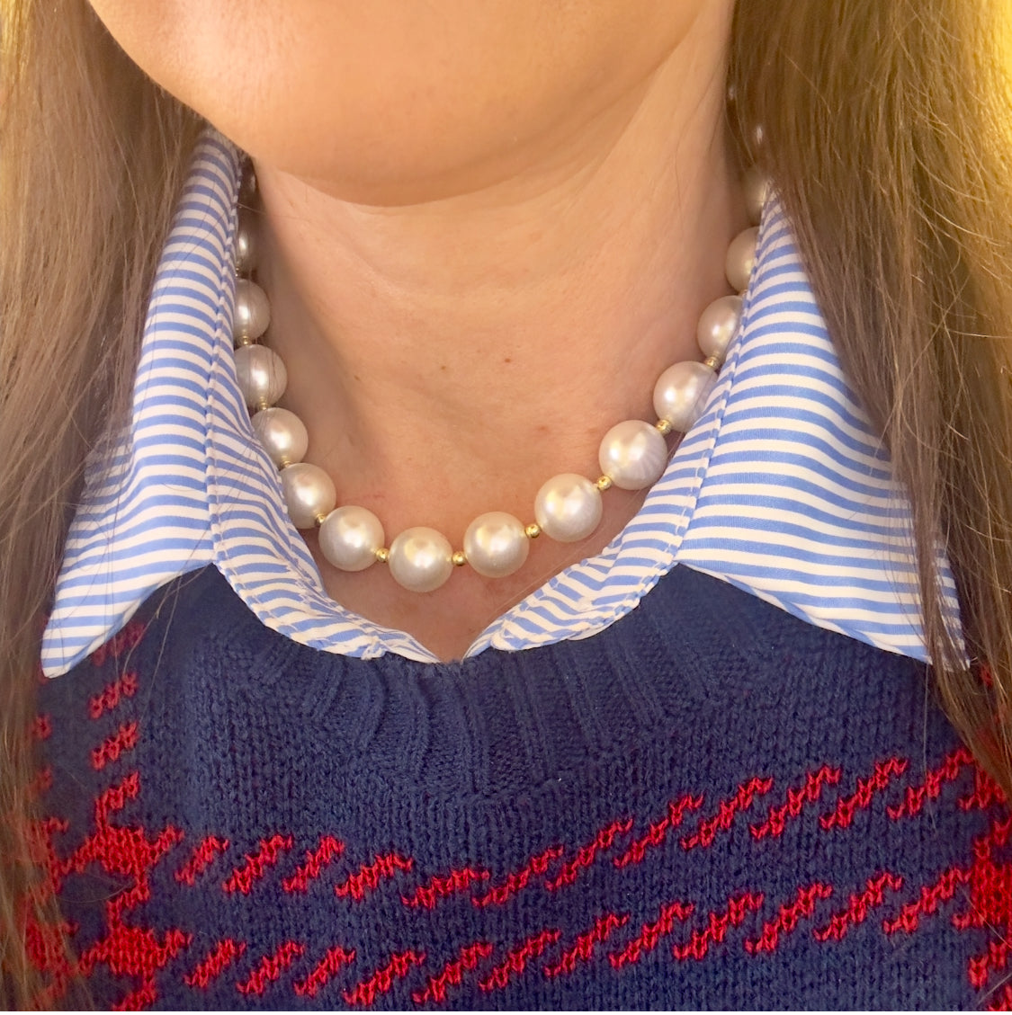 Barbara Pearl Necklace, 16”