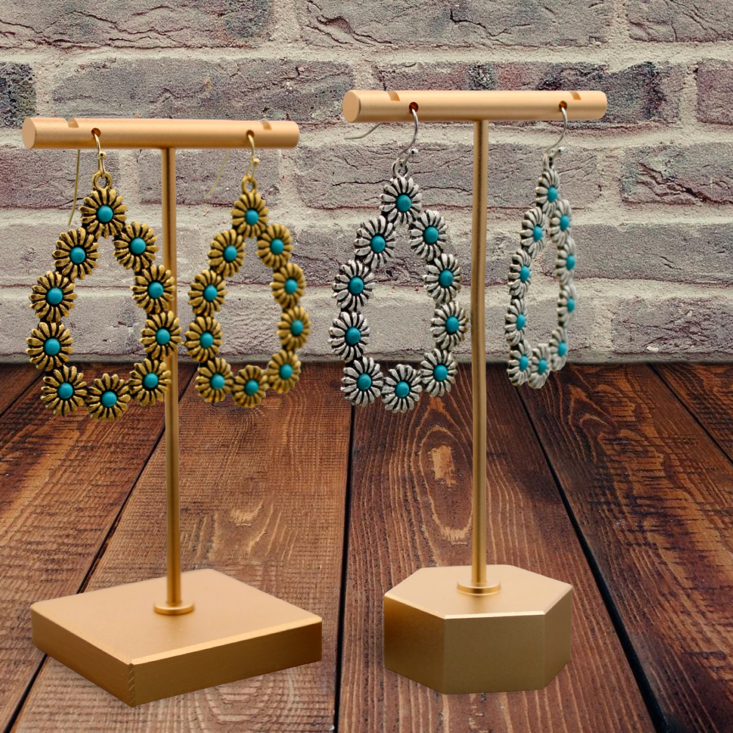 Brenham Earrings, Gold or Silver