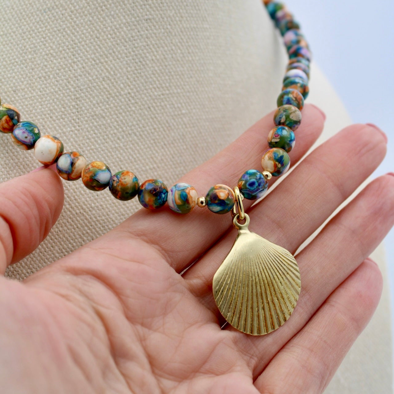 Beach Please Necklace, 16"