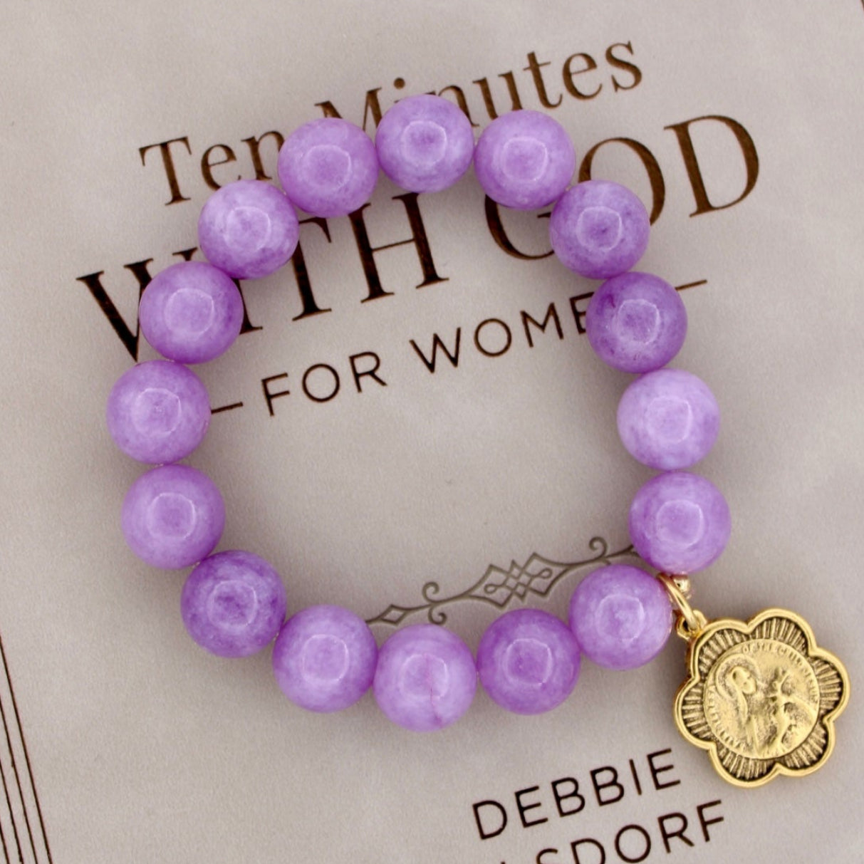 St. Theresa Lavender Bracelet