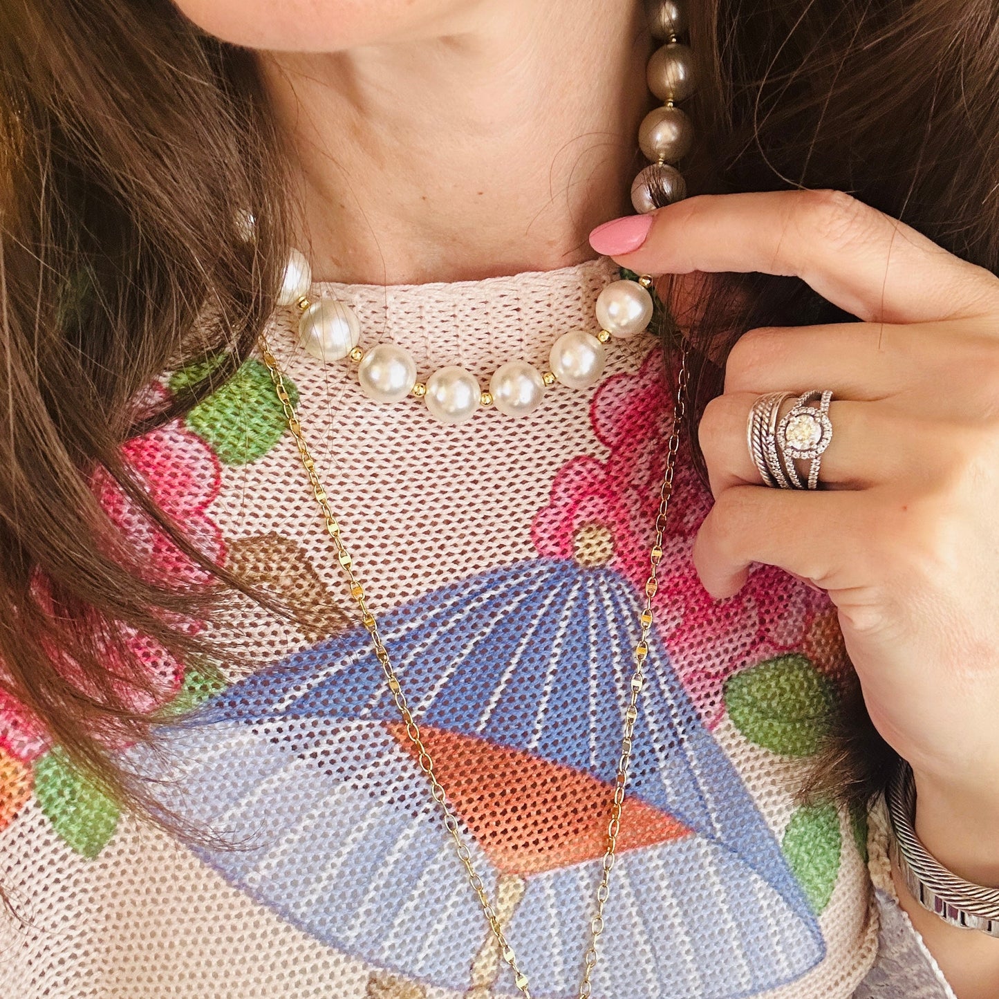 Barbara Pearl Necklace, 16”