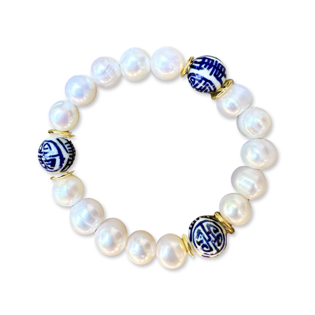 Chinoiserie/Pearl Stack • Set of 3