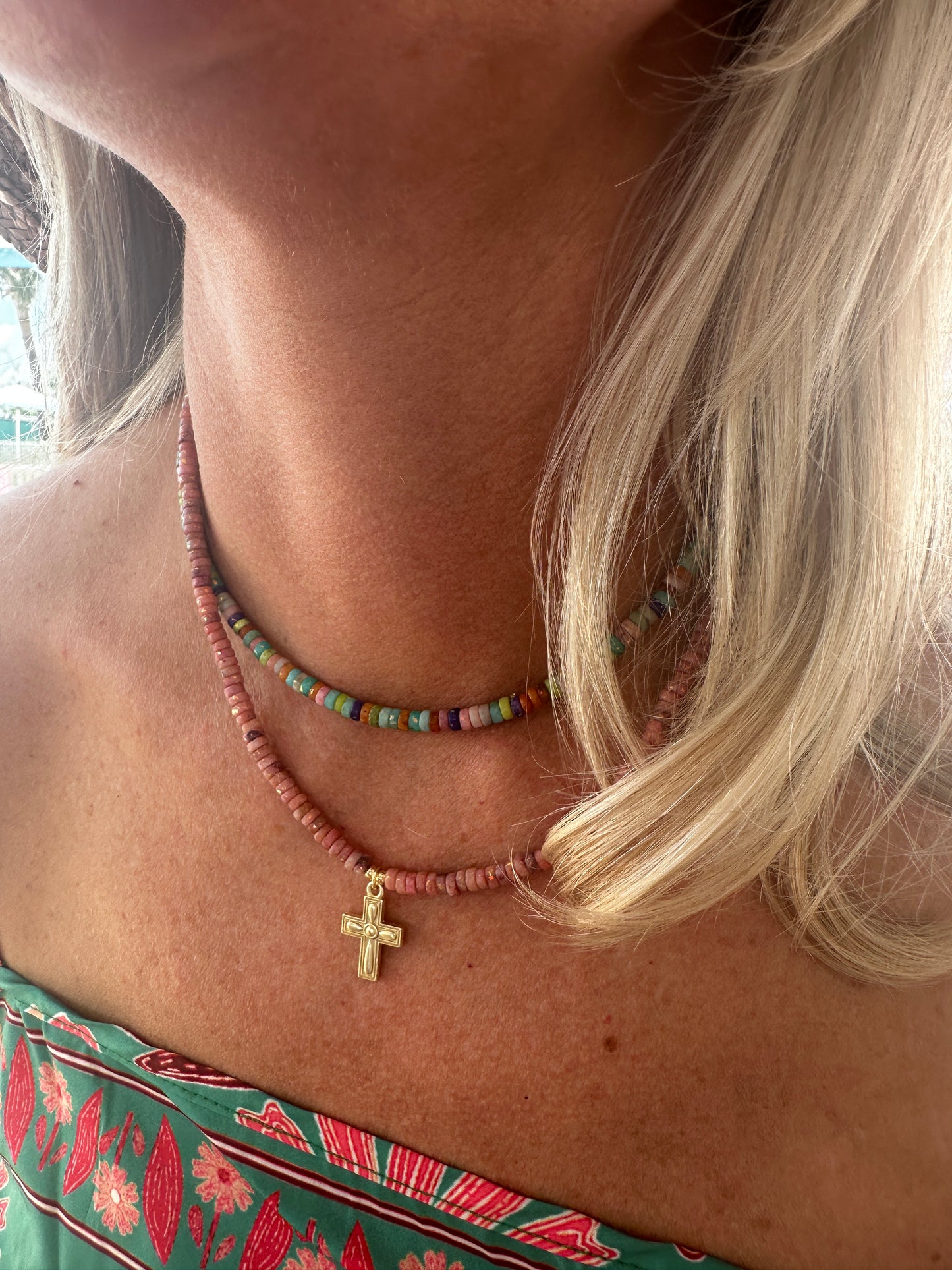 Sunset Social Necklace, 15"