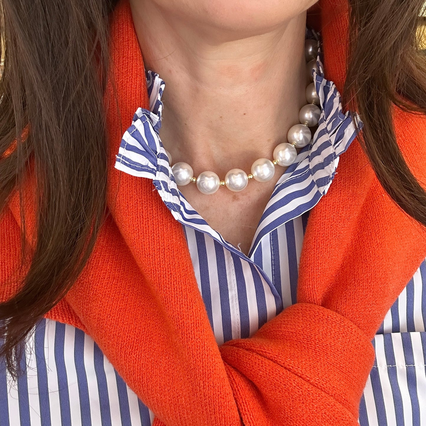 Barbara Pearl Necklace, 16”