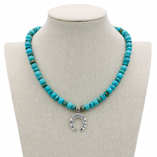 Turquoise Luck Necklace, 17"