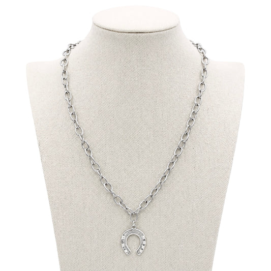 Silver Luck Necklace, 20"