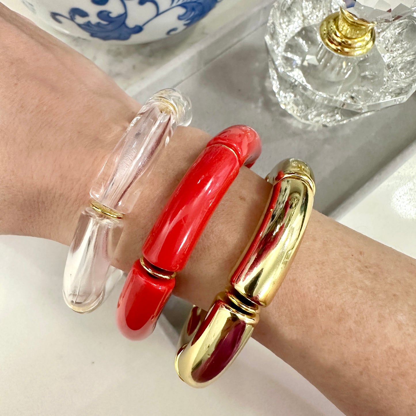 Red/Gold Stack • Set of 3