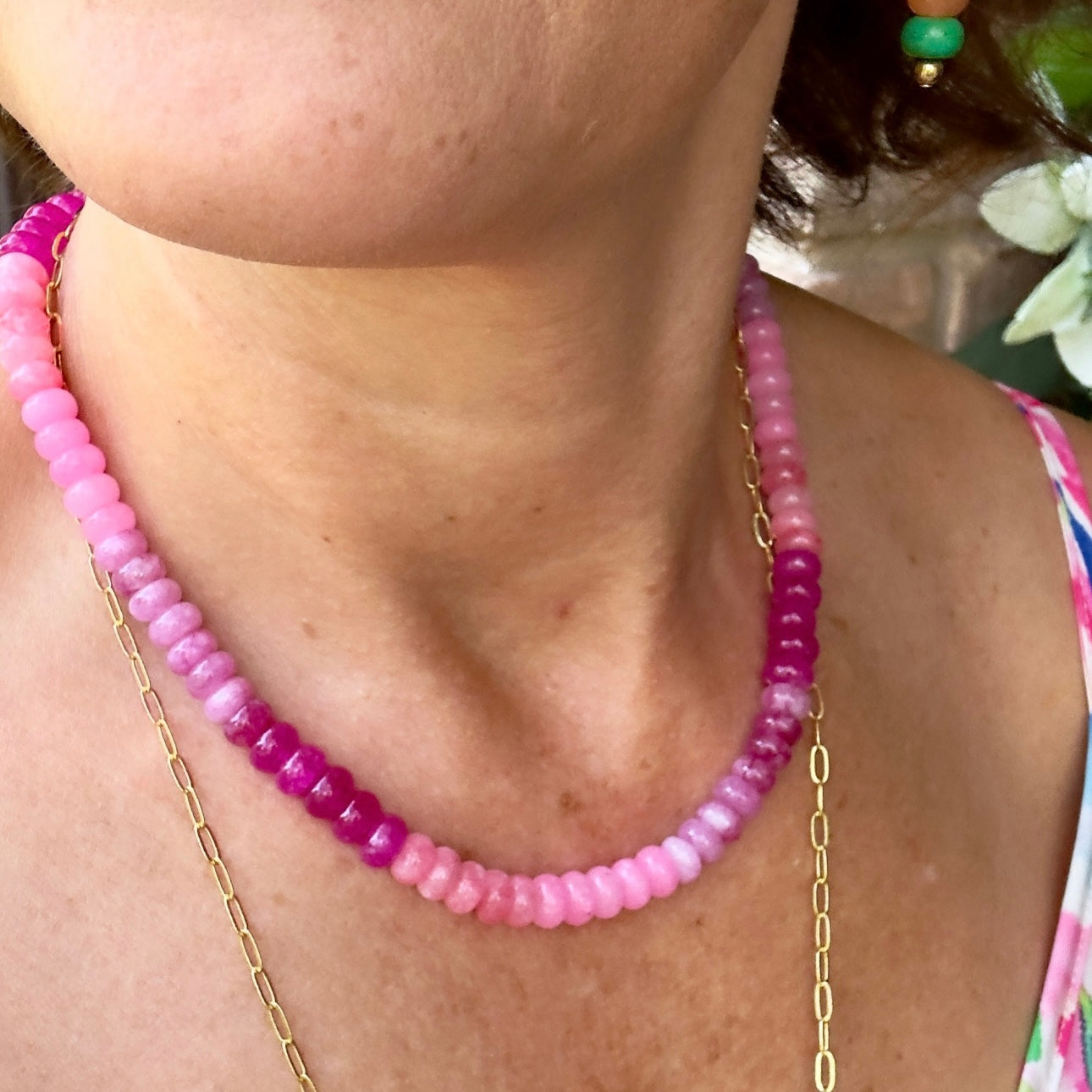 Pretty In Pink Necklace, 16”