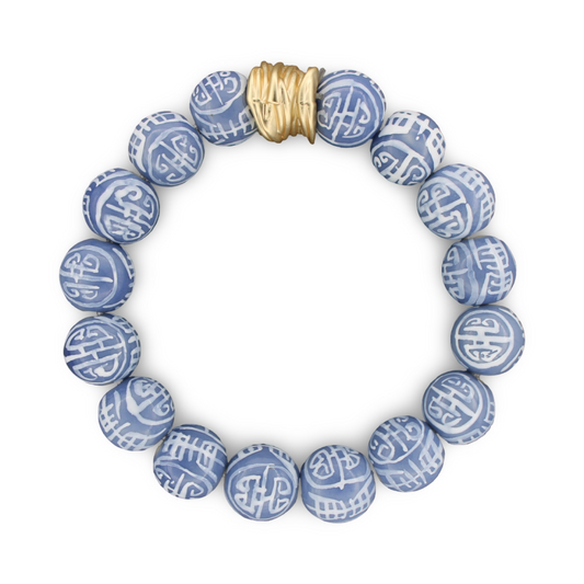 Chinoiserie Bracelet - Wedgewood Blue