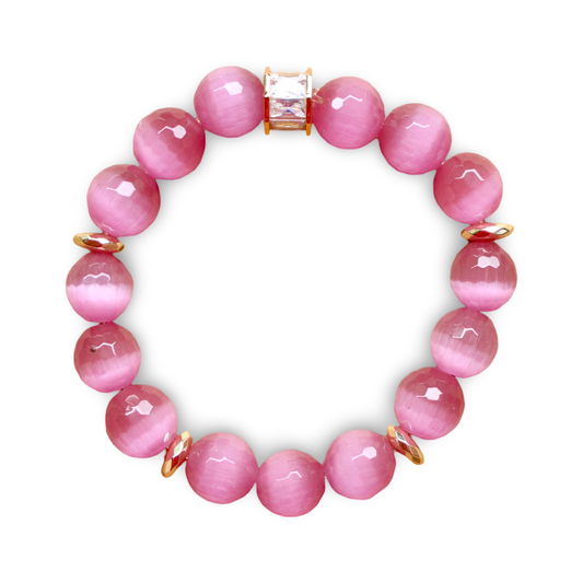 Cats Eye Bracelet • Mauve