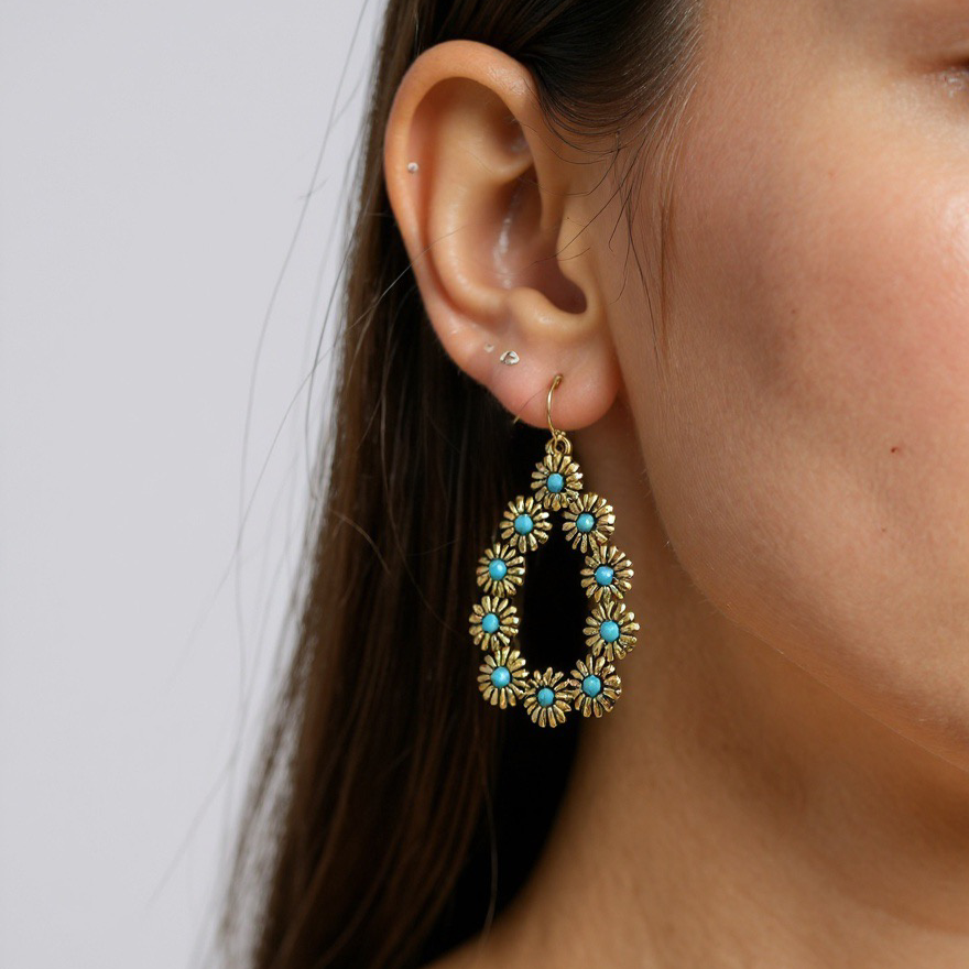 Brenham Earrings, Gold or Silver