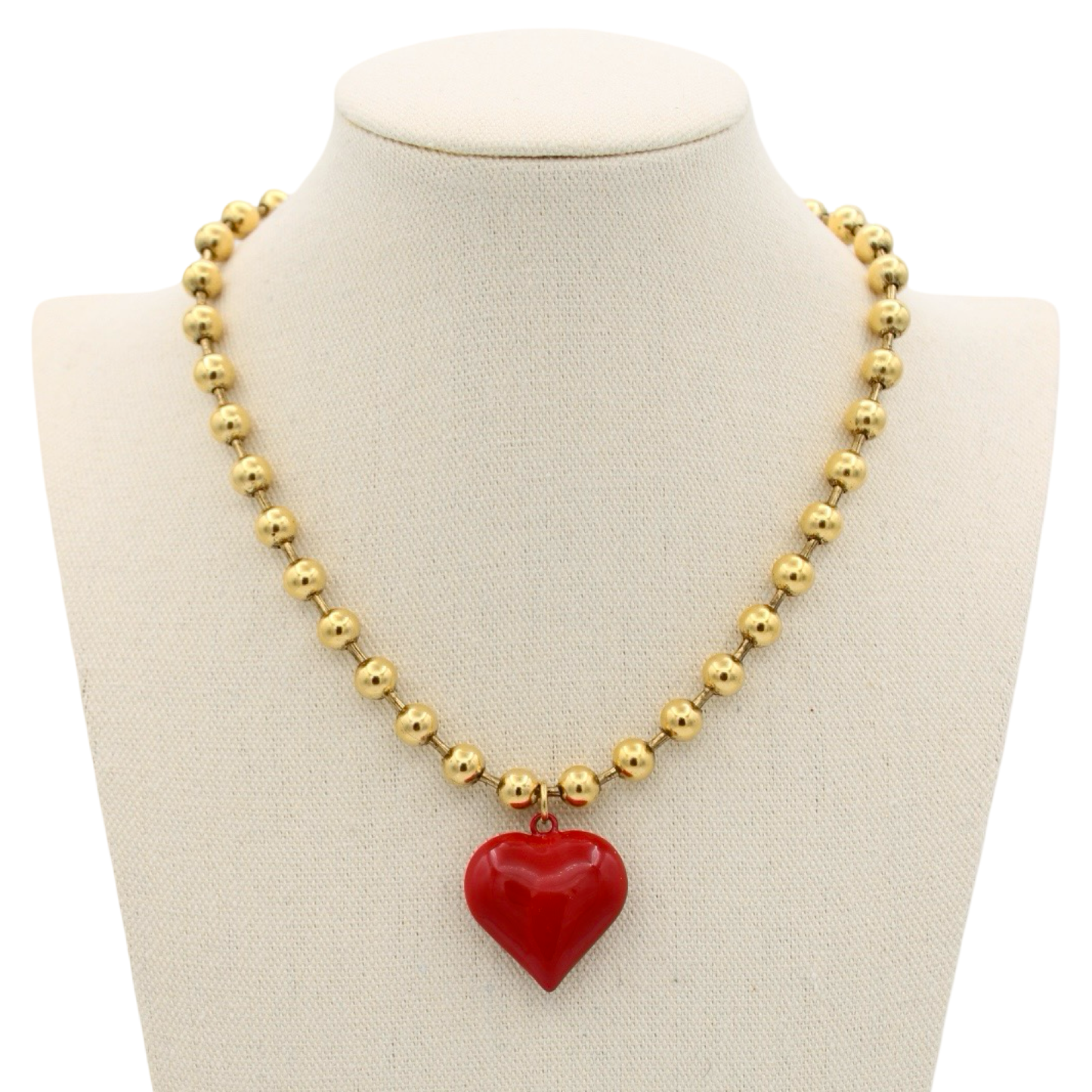Ti Amo Heart Necklace, Red