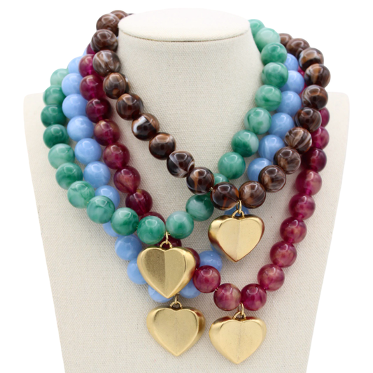 Muse Heart Necklaces, 4 Colors