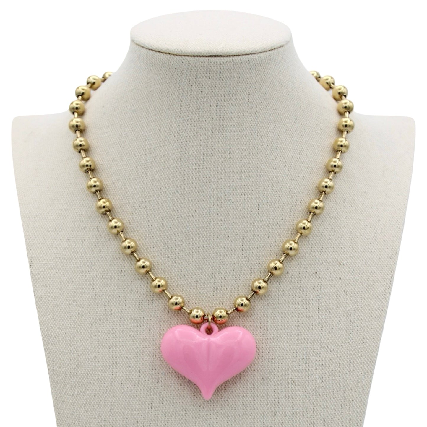 Ti Amo Heart Necklace, Pink