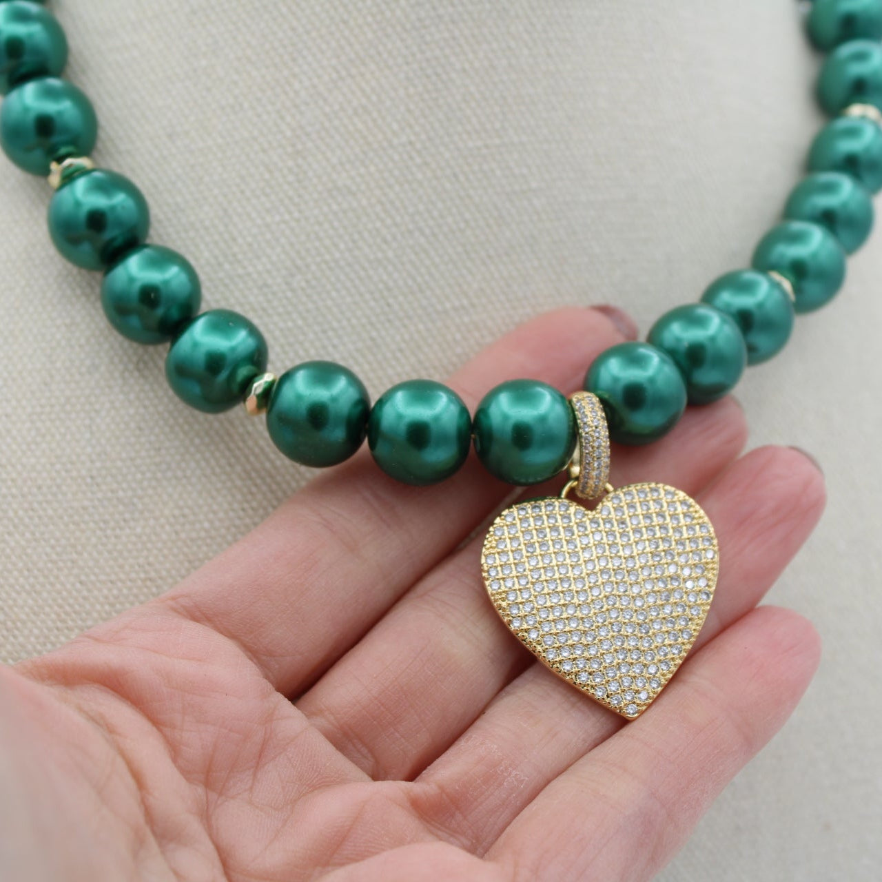 Cheers to Love Necklace, Emerald Fizz