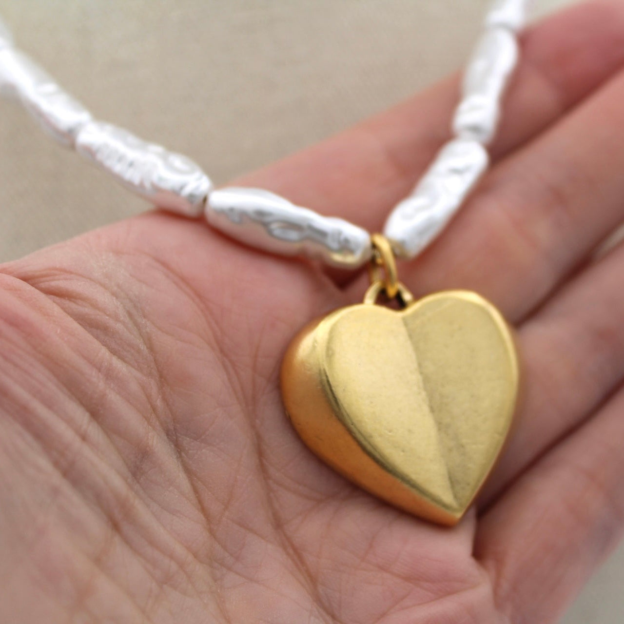 Baroque Love Necklace, 16”