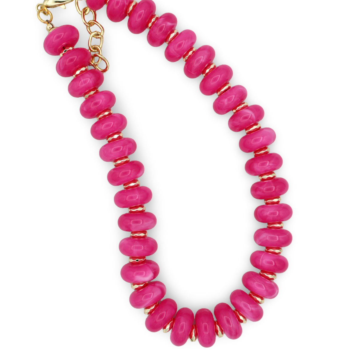 Sugarplum Necklace, Deep Pink
