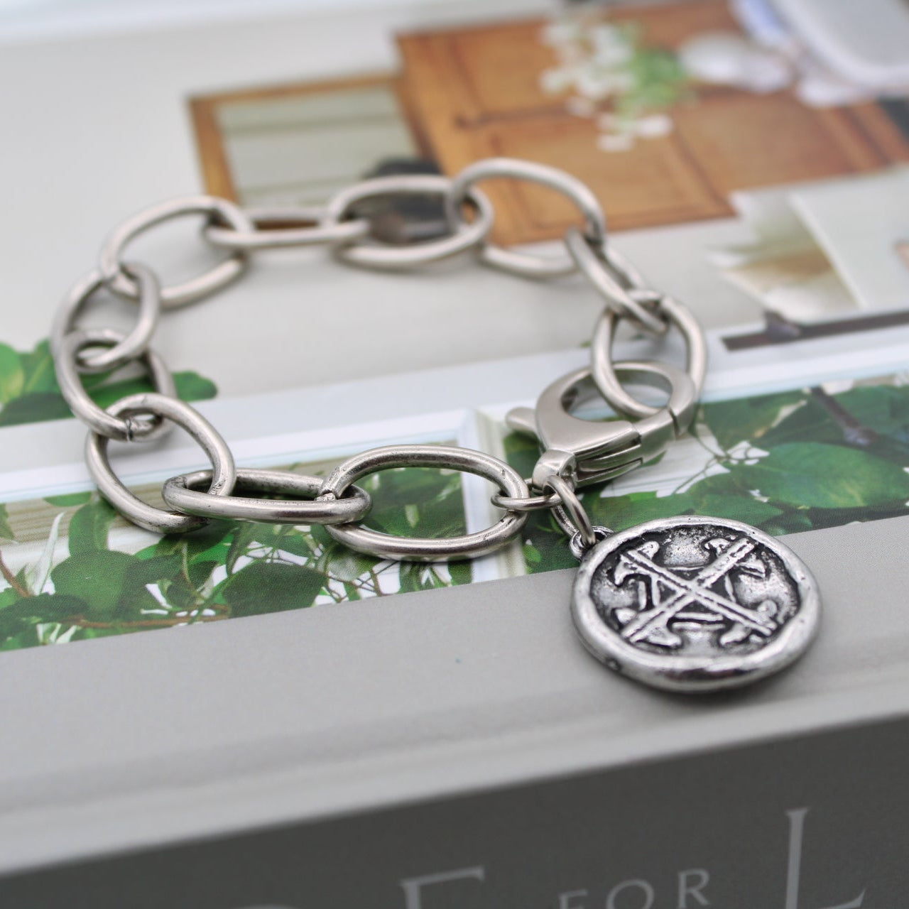 Silver Link Serenity Prayer Bracelet