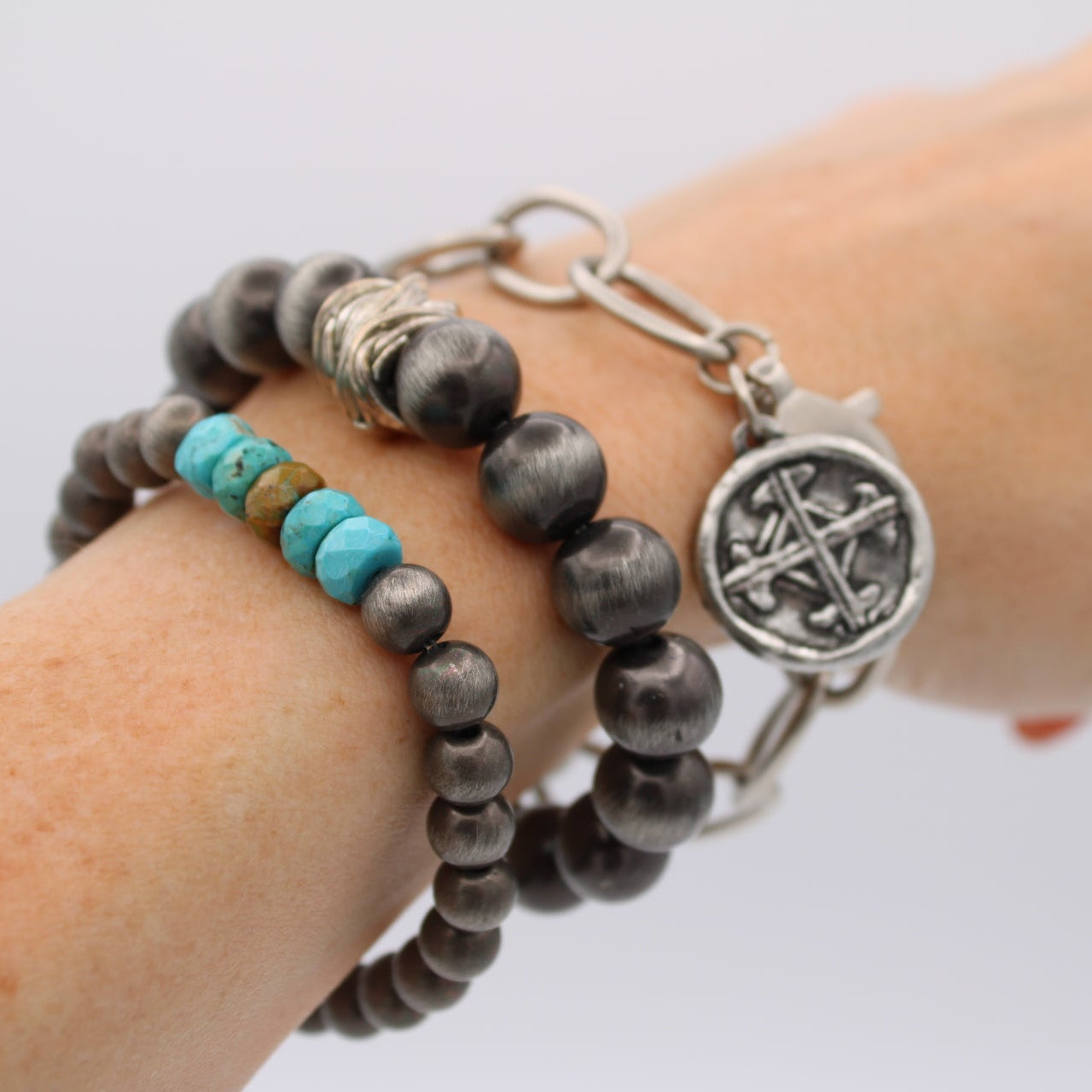 Silver Link Serenity Prayer Bracelet