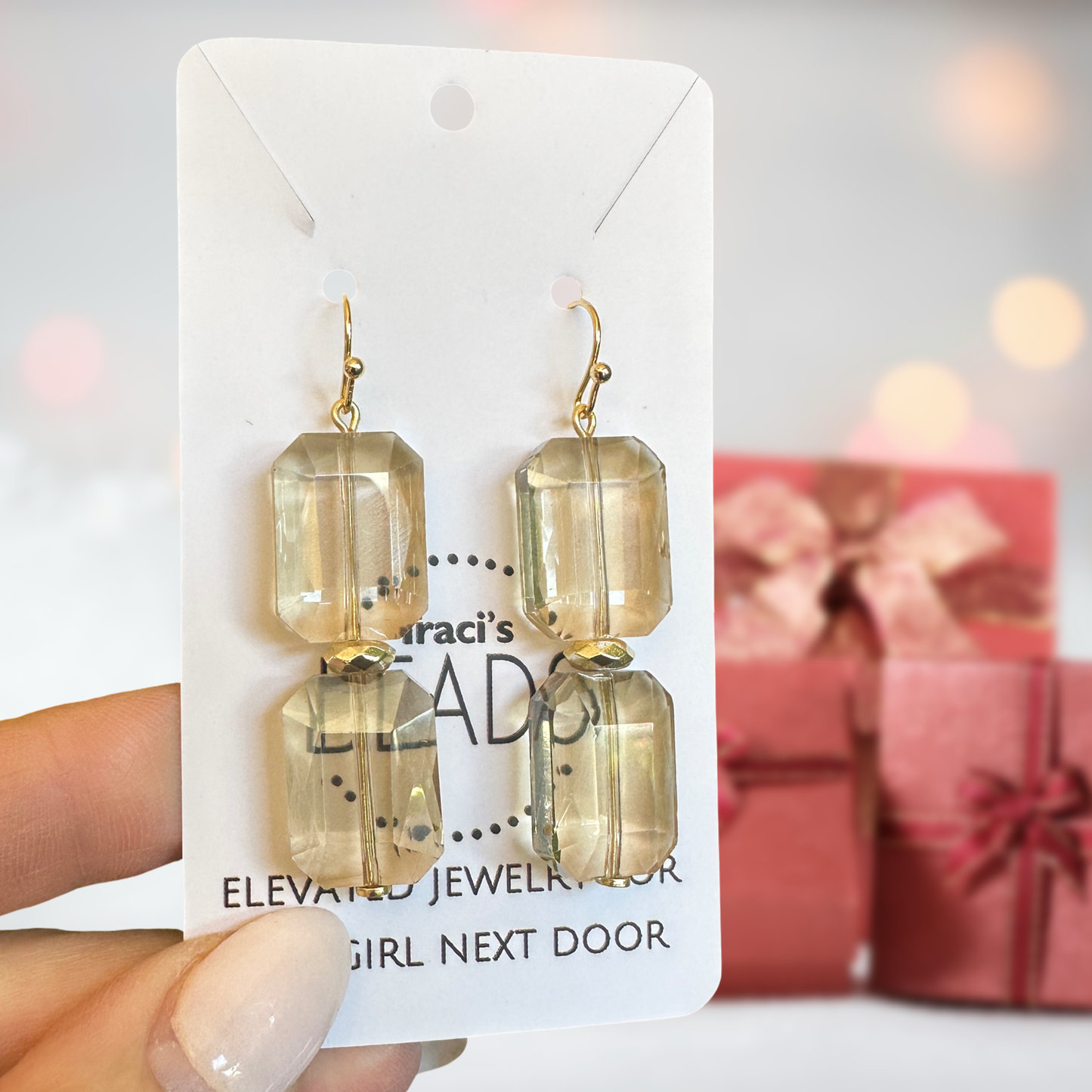 Cocktail Earrings - Champagne