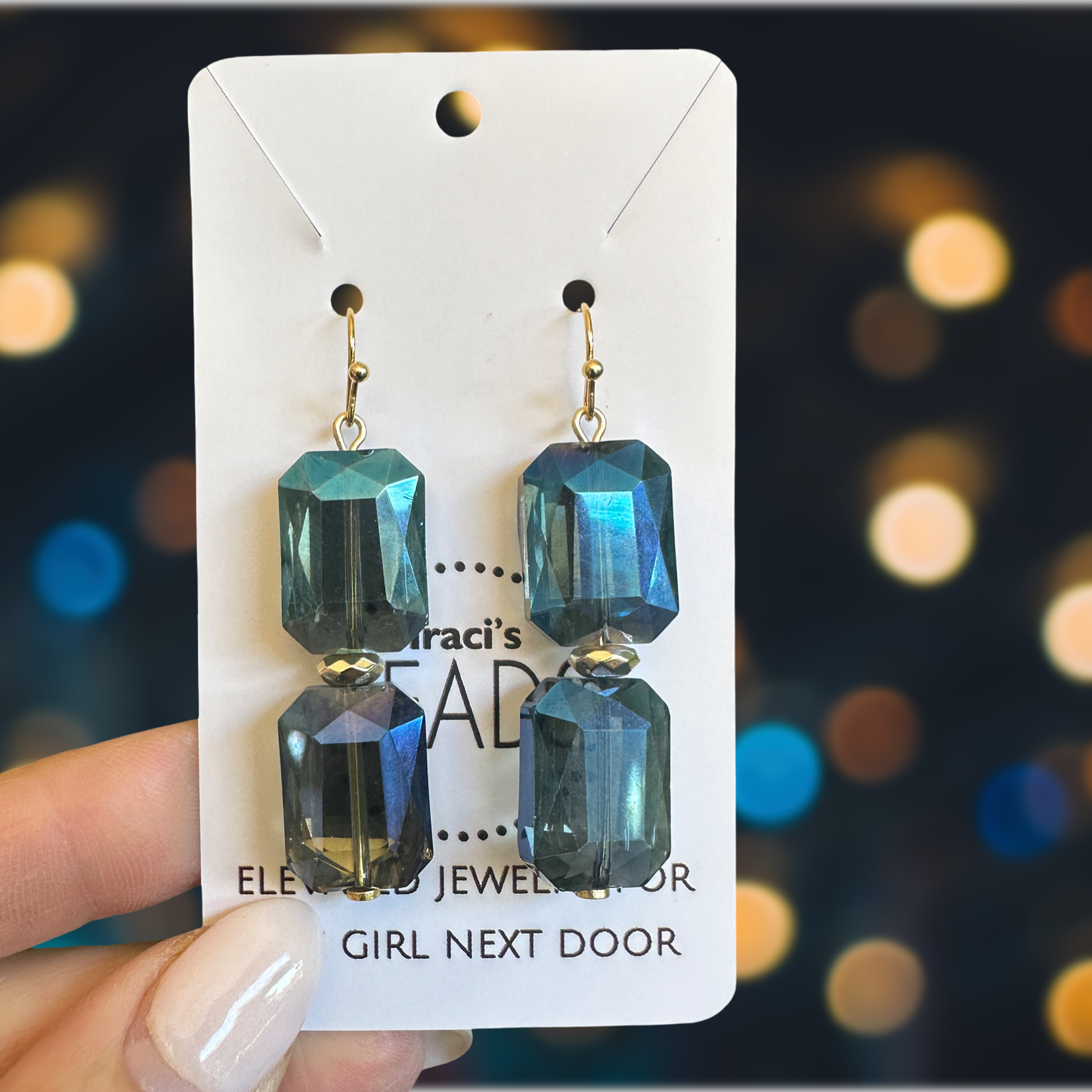 Cocktail Earrings - Sapphire