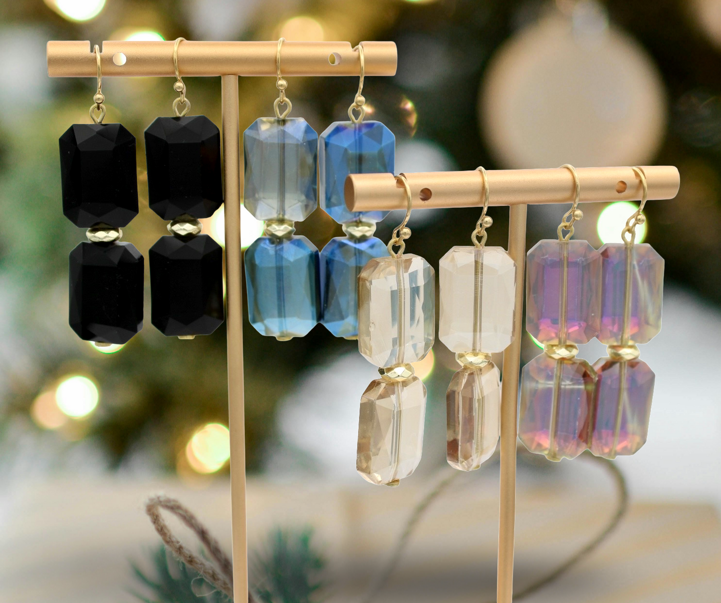 Cocktail Earrings - Black