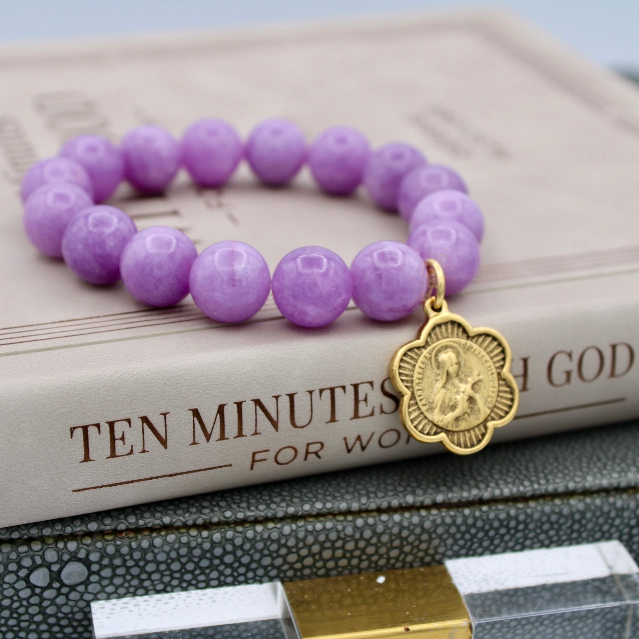 St. Theresa Lavender Bracelet