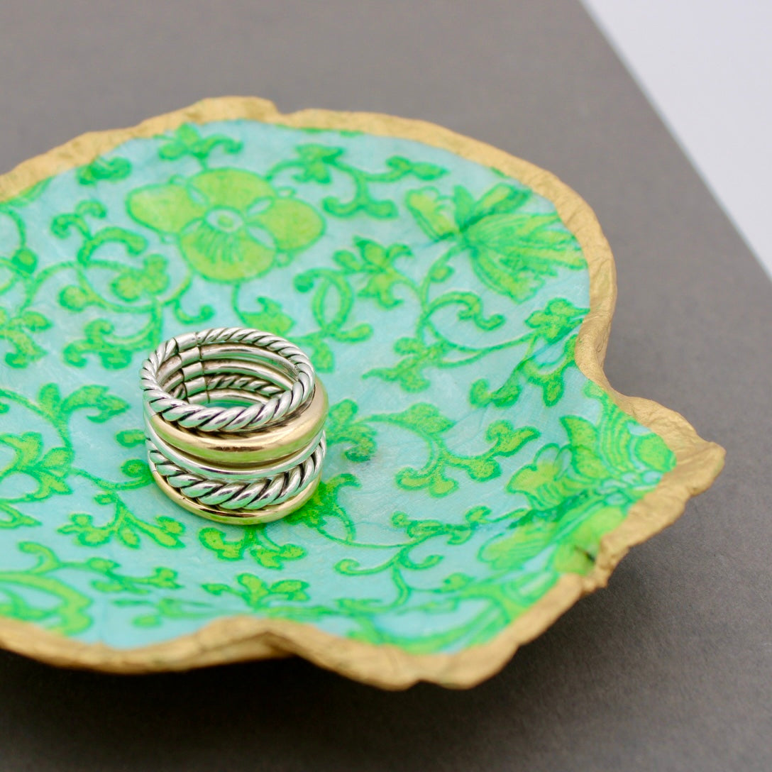 Indigo Garden Shell Jewelry and Trinket Dish