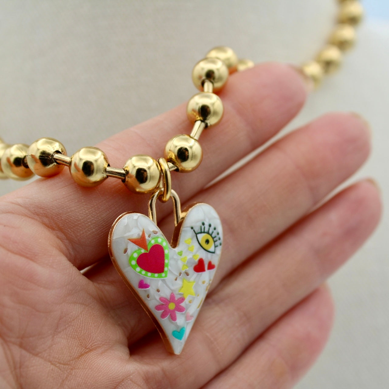 Camila Heart Necklace, 16"