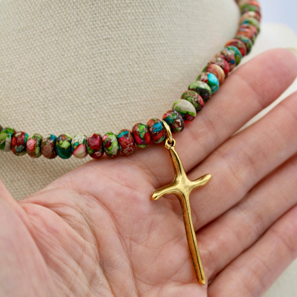 Fellowship Cross Necklace, 16"