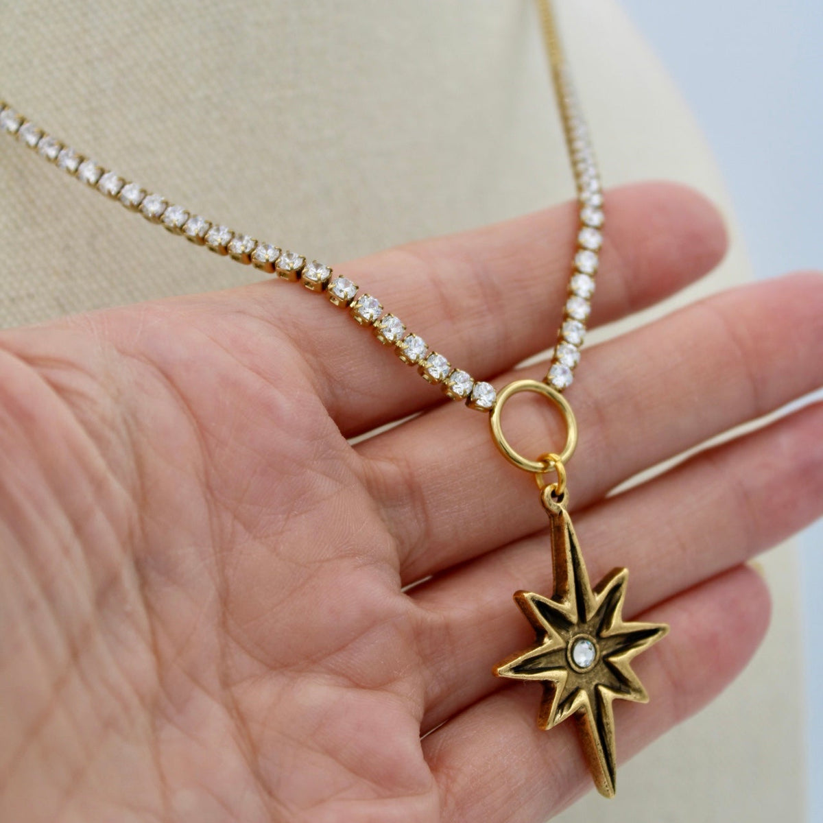 Radiance Star Necklace, 17"