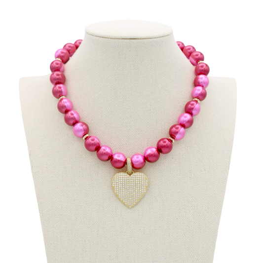 Cheers to Love Necklace, Berry Royale