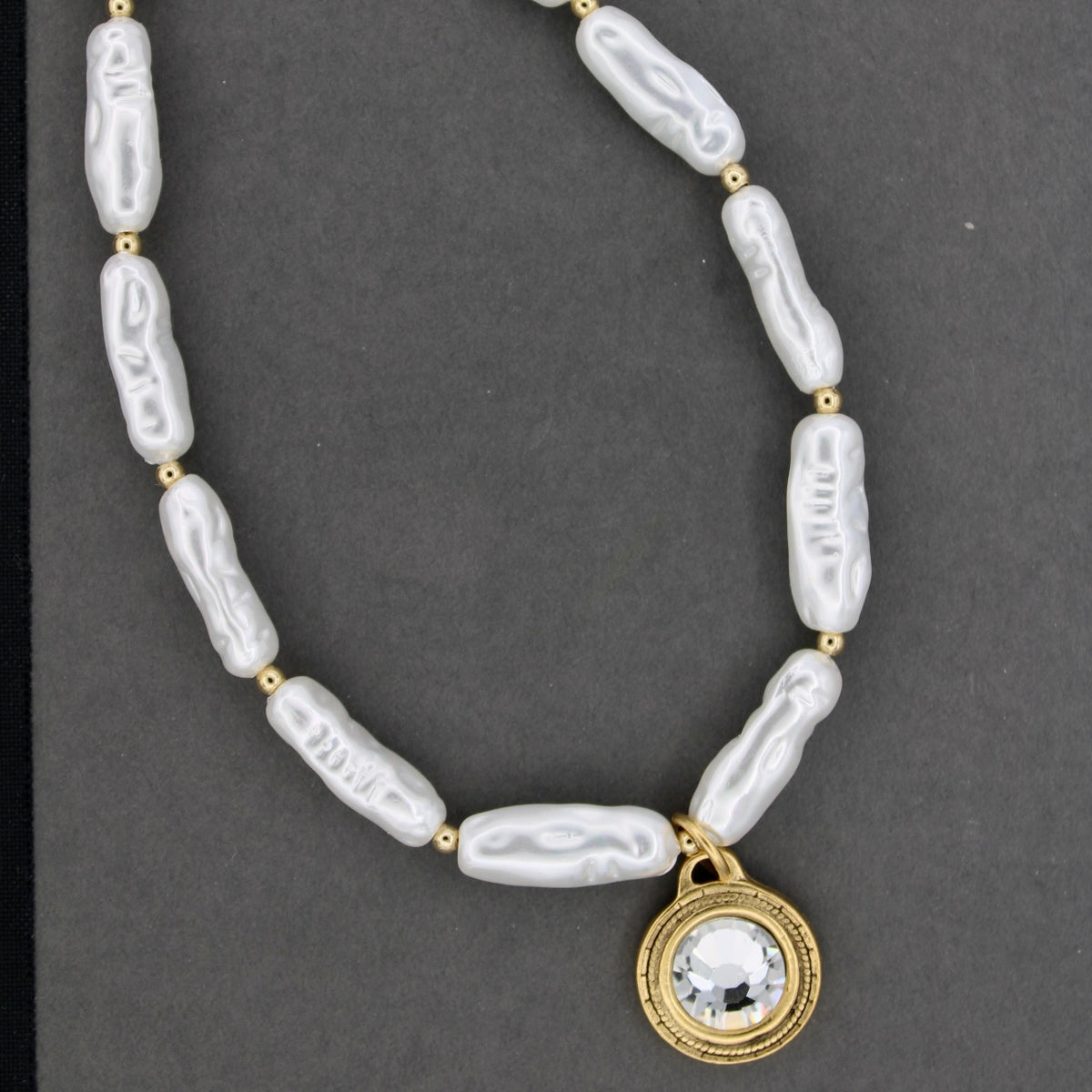 Everyday Sparkle Pearl Necklace, 16.5"