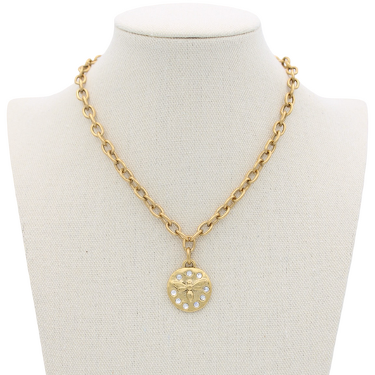 French Bee Necklace, 16"
