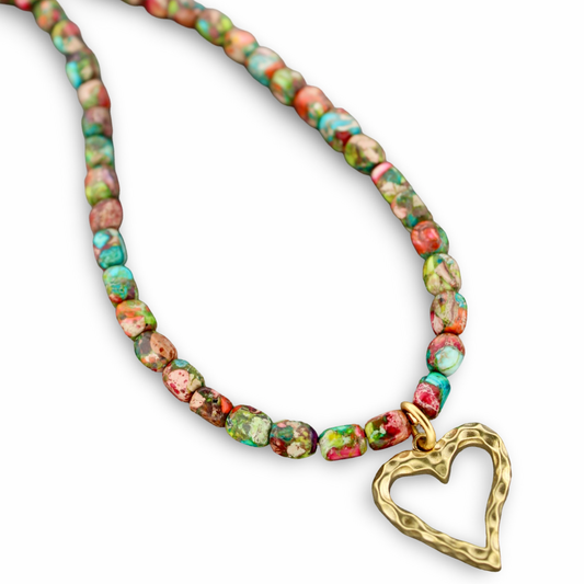 Graceful Heart Necklace, 16"