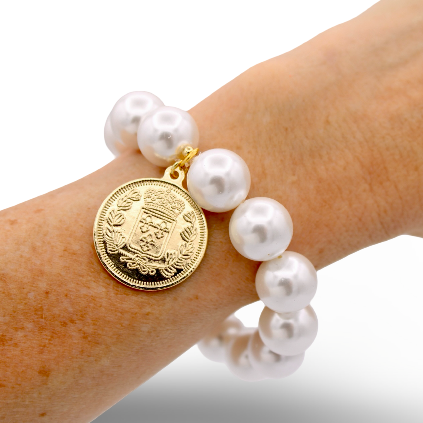 Party Pearls Coin Bracelet