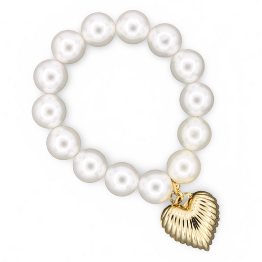 Party Pearls Heart Bracelet