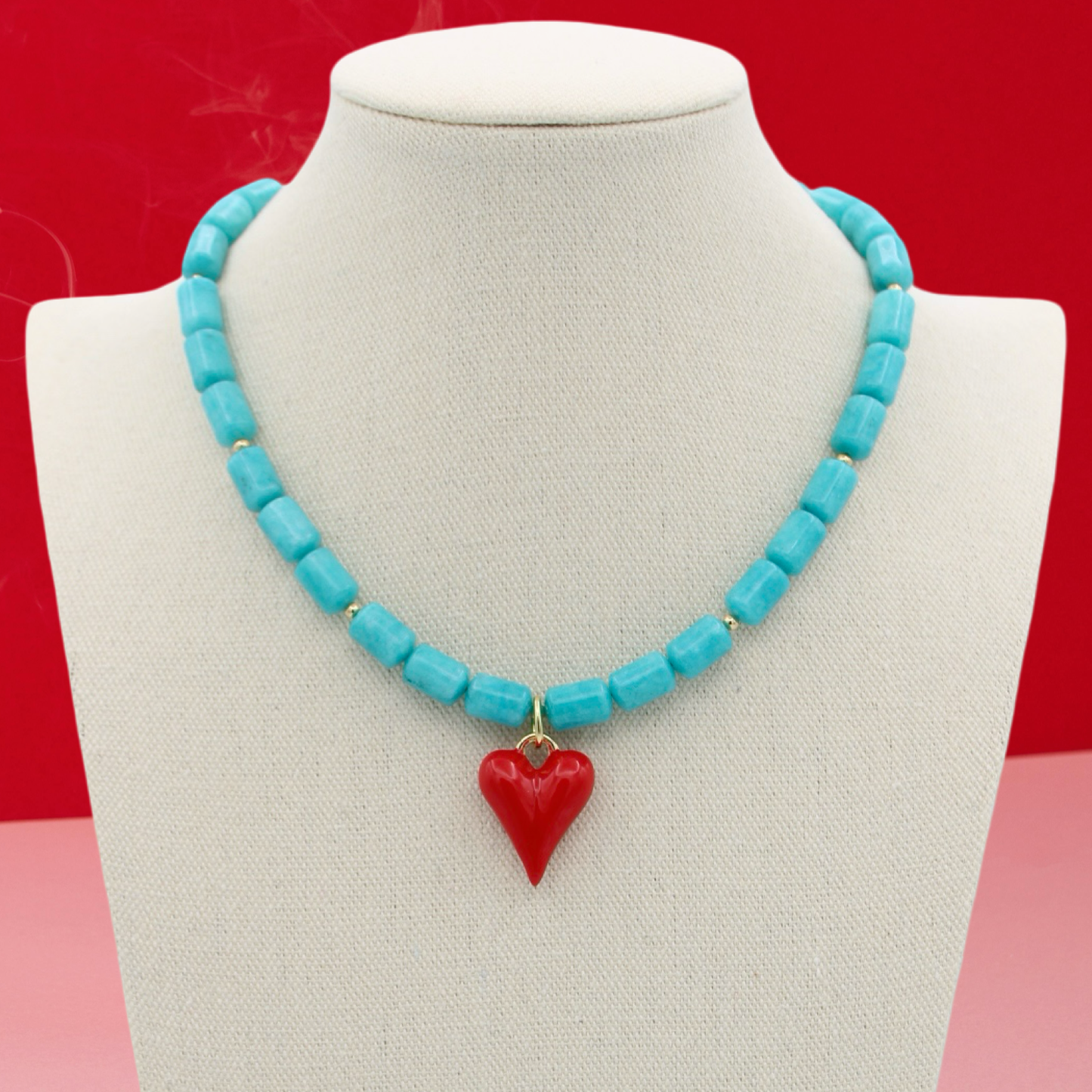 Katy Heart Necklace, 16 1/2"