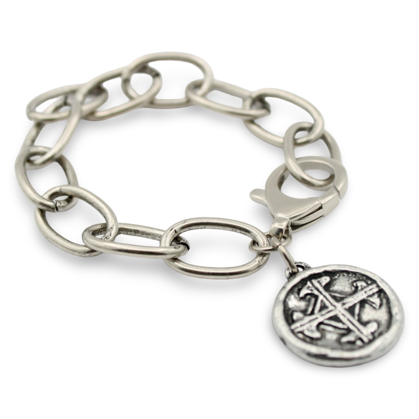 Silver Link Serenity Prayer Bracelet