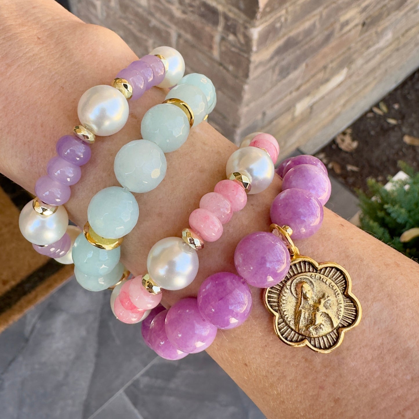 St. Theresa Lavender Bracelet
