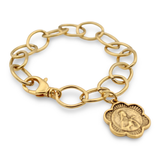 St. Theresa Gold Chain Bracelet