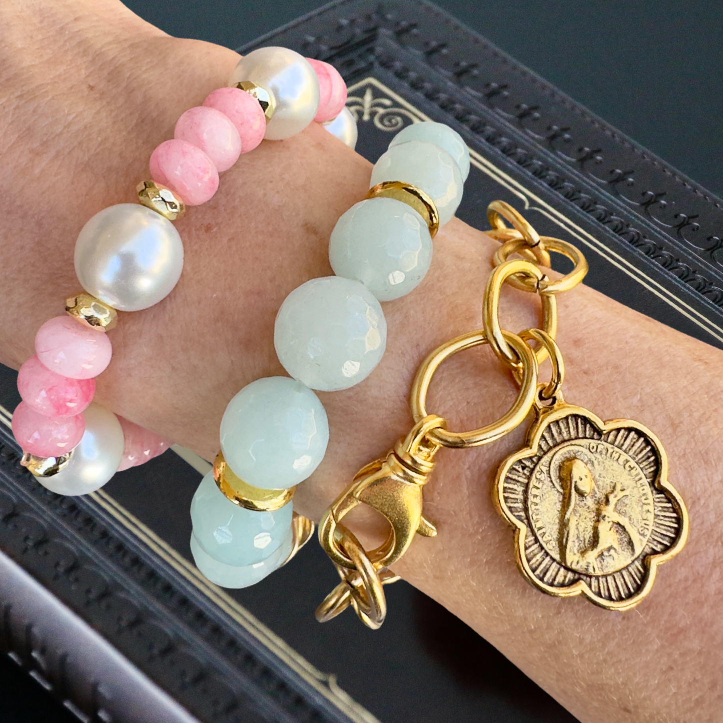 St. Theresa Gold Chain Bracelet