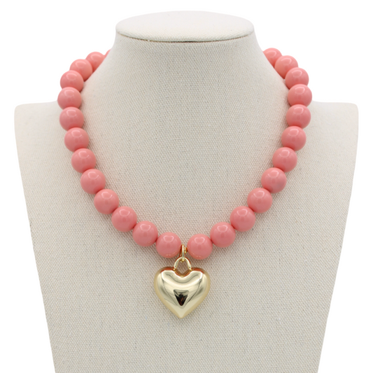 Calista Heart Necklace, 17"