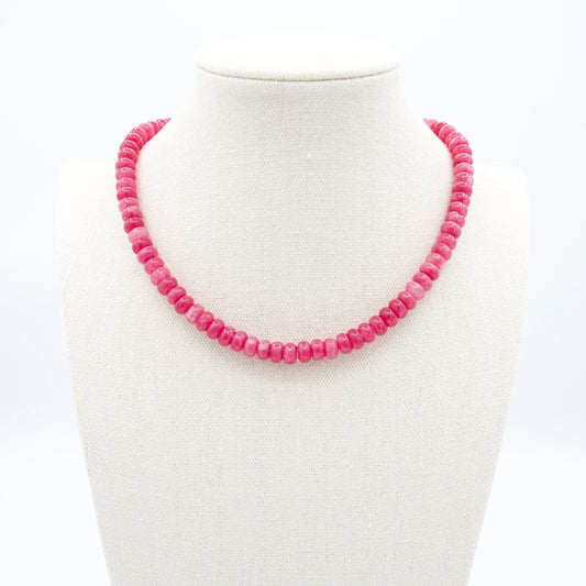 Blushing Jade Necklace, 16"