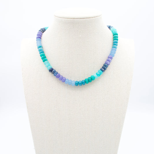 Ocean Multi Beaded Necklace, 16”