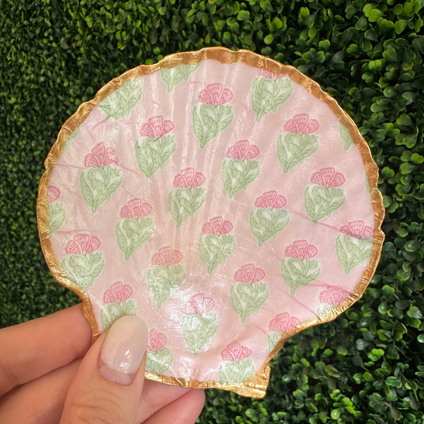 Pink Block Print Shell