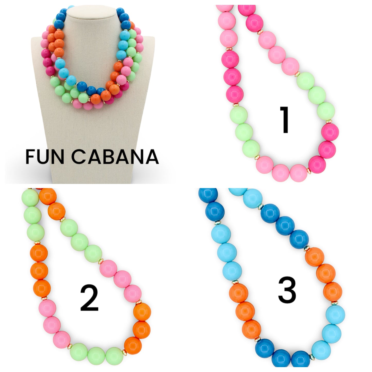 Fun Cabana Necklaces - 3 Colors