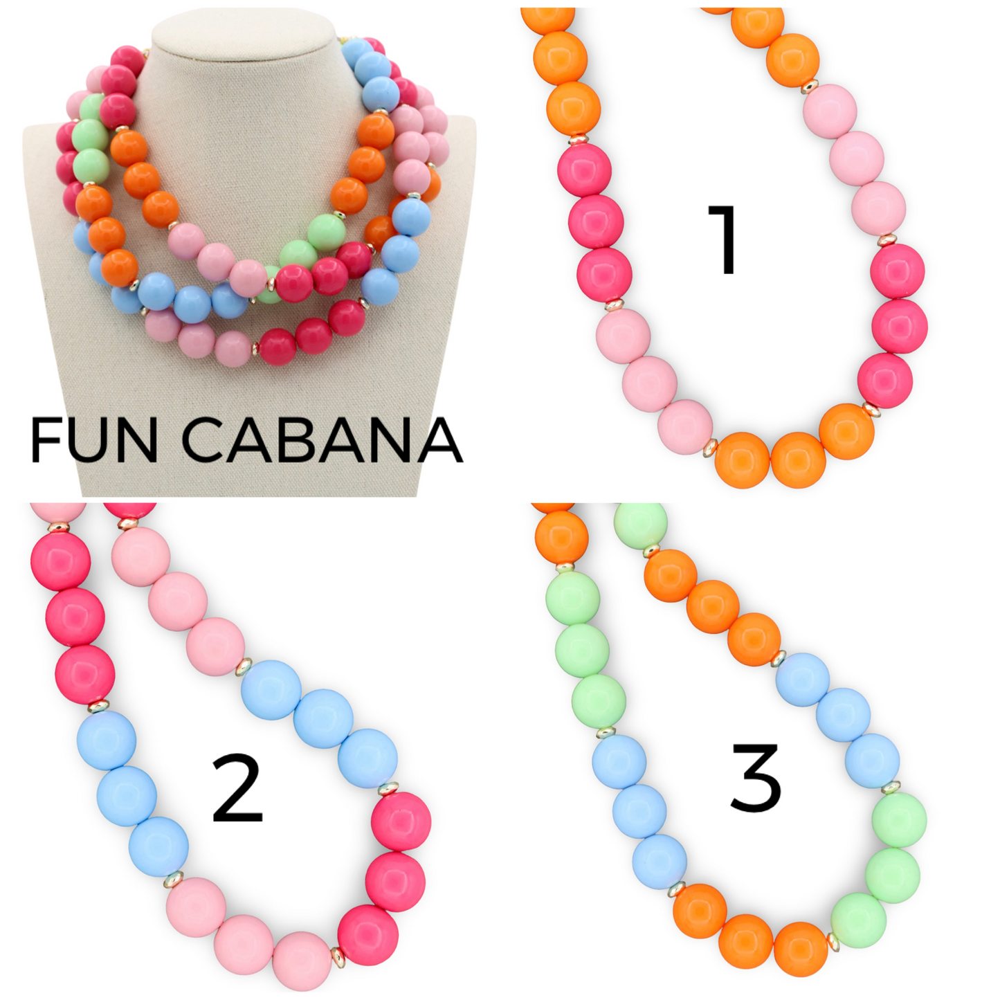 Fun Cabana Necklaces - 3 Colors