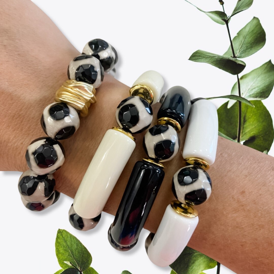 Tibetan Agate Bracelet • Gold or Silver