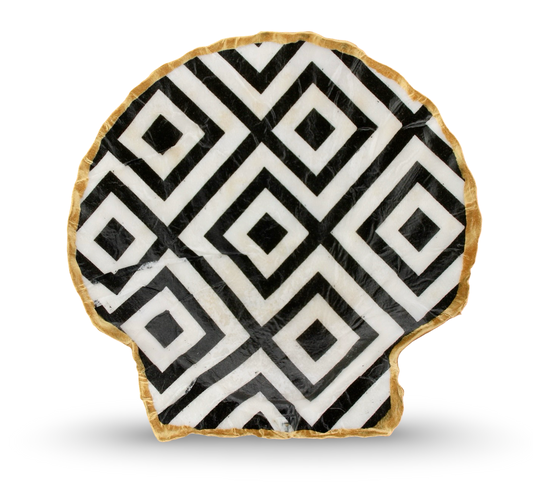Black and White Geometric Shell